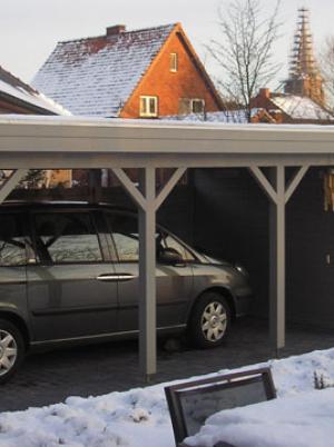 Carport in de winter