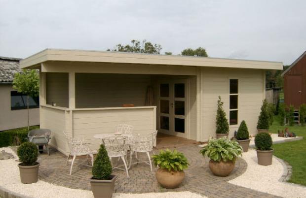 Blokhut met terras